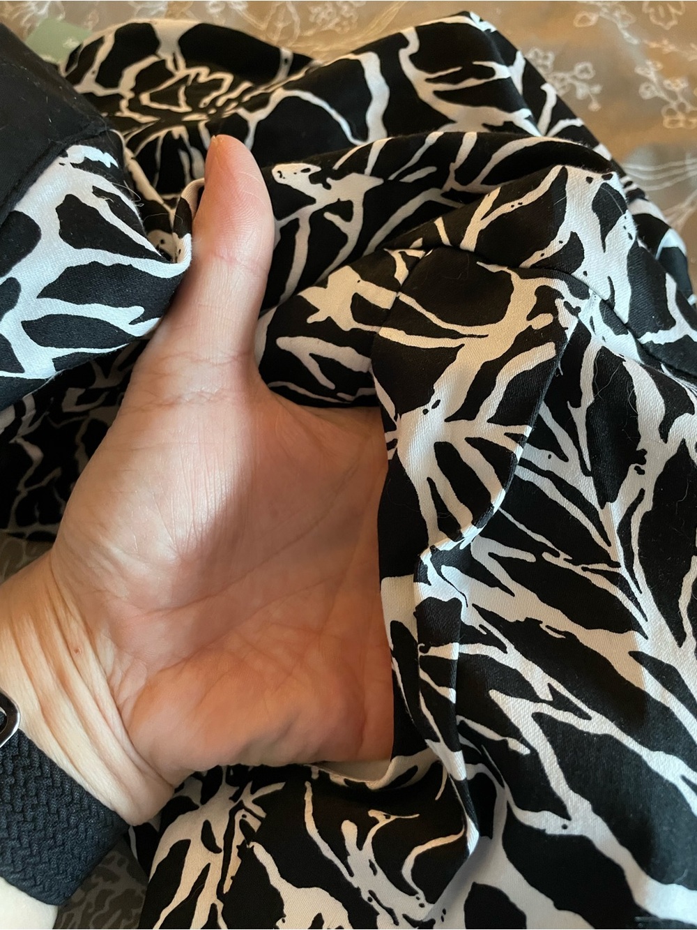 American Living Black & White Floral Midi Dress - Picture 4 of 5